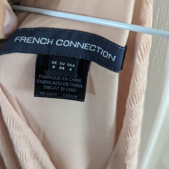 Beautiful French Connection beige sheer halter dress - Picture 2 of 8